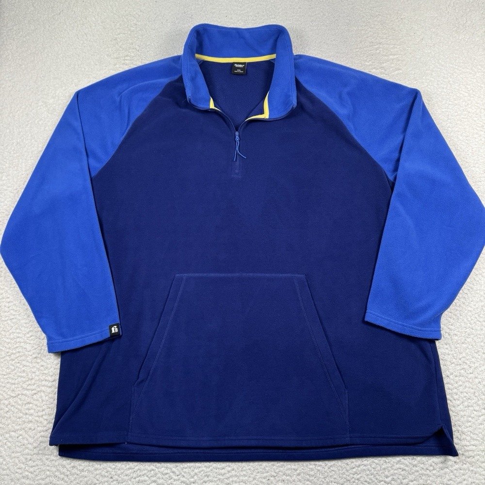 Bonobos Fielder Fleece Sweater Mens 3XL Blue 1/4 Zip Pullover Golf Hiking Travel